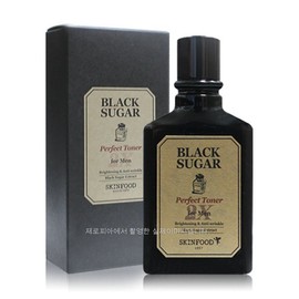 SkinFood 스킨푸드 블랙슈가 퍼펙트 토너 2엑스 포맨 180ml 스킨 미백 주름개선 남성화장품 남성용 Skinfood Black Sugar Perfect Toner 2X for Men 180ml Skin Whitening Anti-Wrinkle Men's Cosmetic