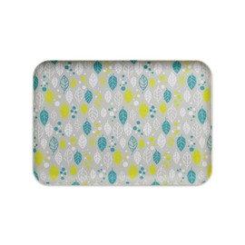 Tatsu Craft Nordic Style Yuzen Washi Luncheon Tray Four Seasons Series M Winter Leaf Gray Dishwasher Safe Tray Obon Stylish Plastic Rectangular Tray Long Tray Western Style Japanese Modern