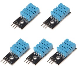ALMOCN 5PCS DHT11 Temperature Humidity Sensor Module 3.3V-5V Humidity Measure Range 20%-95% Temperature Measure Range 0-50℃ Celsius with Dupont Wires for Arduino Raspberry Pi 2 3 4B