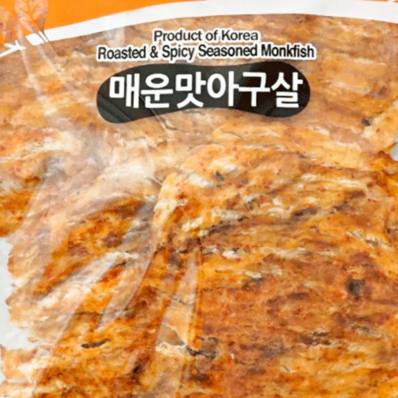 Jayone Korean Roasted Spicy Seasoned Monkish Dried Fish Jerky 천혜식품