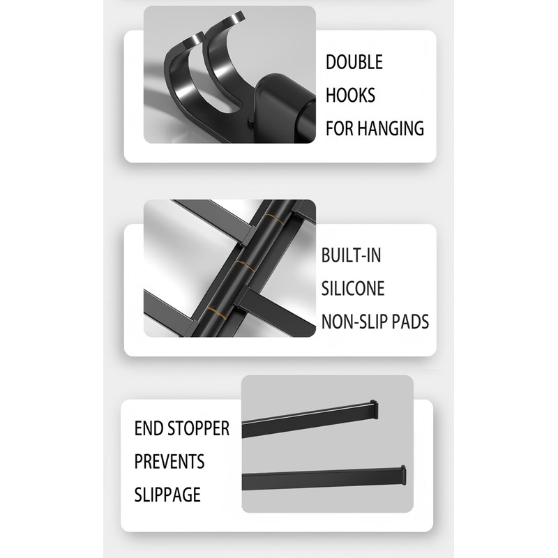 Swivel Towel Racks for Bathroom/Kitchen, Wall Mounted No Drill Heavy