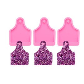 AMZTOART 3 moldes de silicona para etiquetas de perro, para resina, llavero de etiqueta de gato, moldes de resina de silicona con 10 llaveros (DY0114+DY0114+DY0114+DY0114+22)