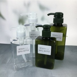 Cosmetics Shampoo Cosmetic Container Empty Bottle Pump Refill Container Liquid Dispenser 200ml / 화장품 샴푸 화장품용기 공병 펌프 리필 용기 액체 디스펜서 200ml