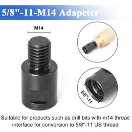 Eyech 2 Pcs 5/8"-11 to M14 Angle Grinder Adapter Converter, 5/8"-11 Female to M14 Male Angle Grinder Screw Thread Adapter for Connecting Accessories Tool