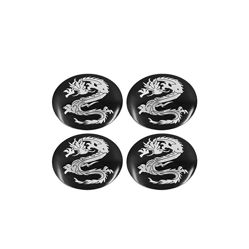 sourcing map Set of 4 Car Wheel Sticker Hub Caps
