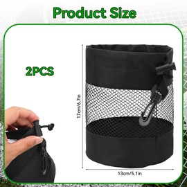 2Pcs Golf Balls Storage Bag Golf Pouch Bags Nylon Mesh Golf Ball Golf Ball Pouch Drawstring Golf Tees Pouch Bag Bags Golf Ball Holder
