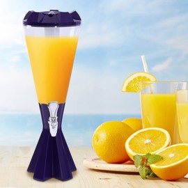 Beer Tower Dispenser 3L Cold Draft Beer Tower Beverage Dispenser with LED Lights and Ice Tube for Parties Home Bar