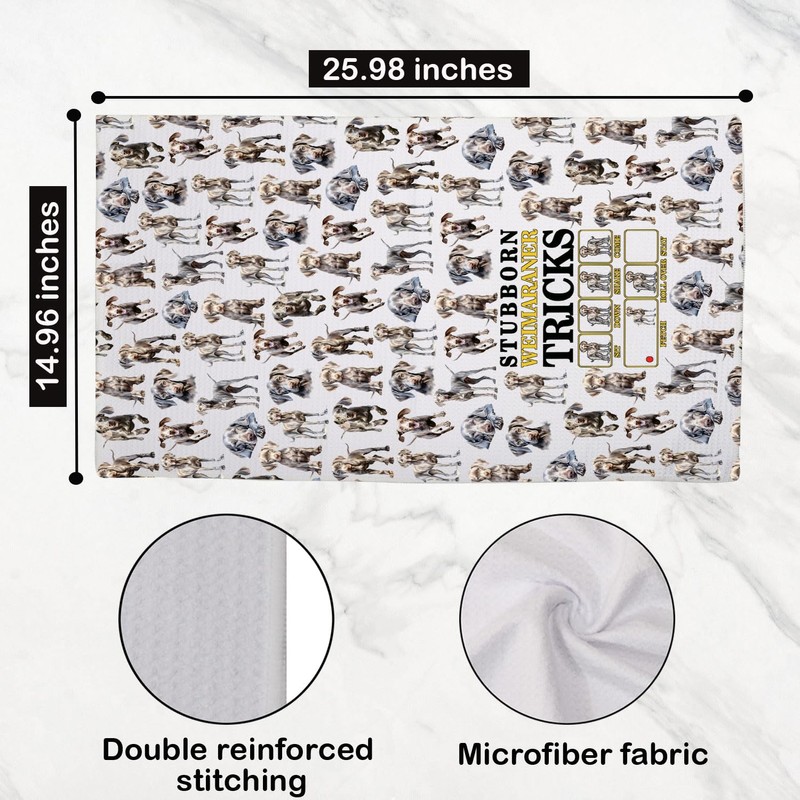 Stubborn Weimaraner Tricks Kitchen Towel German Gun Dog Owner Kitchen