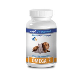PET SUPPLEMENTS Anti inflammatory Supplement for Cats - Omega 3 - for Dogs and Cats - Health and Wellness - Omega 3 for Cats Liquid - 1 Bottle (180 Softgels)