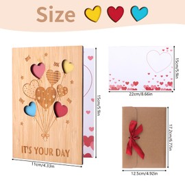 WINKIO Geburtstagskarte Holz, Hochzeitskarte aus Bambus mit Umschlag, Kreative GrußKarte, Valentinstag Karte, Geschenk für Frau MäNner Freundin Familie - IT'S YOUR DAY