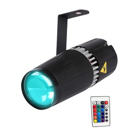 LED pinspot La luz, SENLAN LED 9W RGB 3 - en - 1 pinspot Light y haz las luces del escenario por el controlador remoto IR