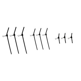 Jenzi Anti Tangle Boom with Carabiner, Fishing Anti Tangle Boom Curved Black 5 cm, 8 cm or 12 cm, Carp Feeder + Free Petri Sticker (Mix 5 cm, 8 cm & 2 cm)