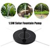 1.5W Solar Fountain Pump with 6 Nozzles Filter Anti-collision Bar