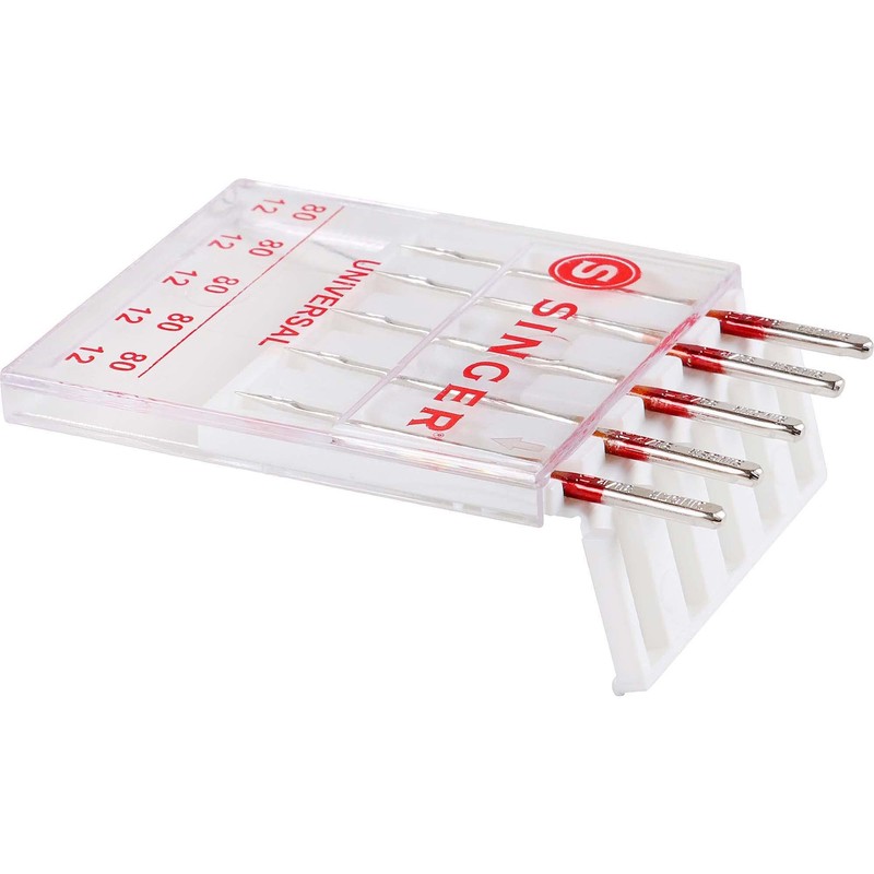 SINGER 04735 Sewing Machine Needles, 5-Pack, 80/12