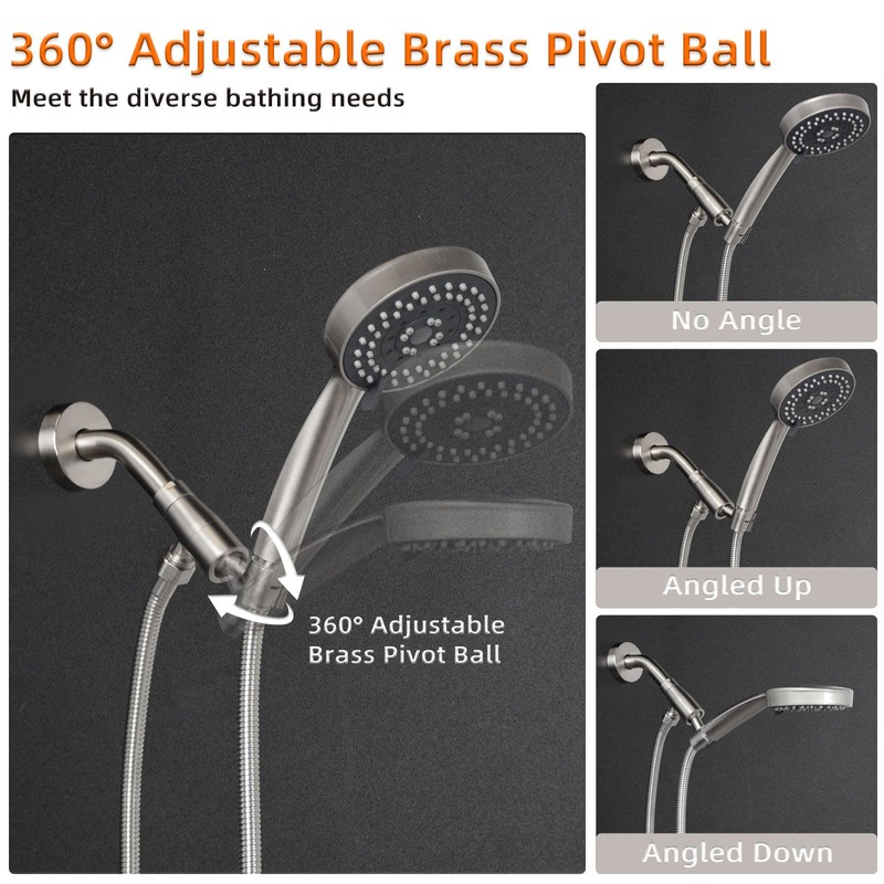 KAPHOME Shower Head Holder,All Metal Handheld Shower Head Holder,Adjustable Shower