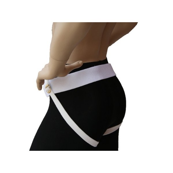Alpha Medical Double or Single Inguinal Hernia Aid; Hernia Truss Belt Support Brace. L8310 (Small) (30"-35" Measurement around hips)