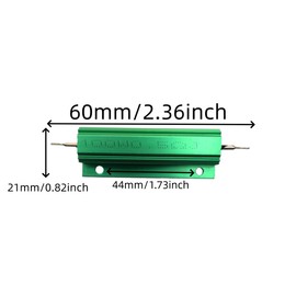 UPEYXDQR 2Pcs Wirewound Resistor 100W Watt 0.5 Ohm Aluminum Shell Chassis Mounted Resistors