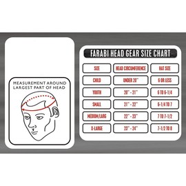 Farabi Sports Boxing Head Guard, Helmet prototector Gear Real Leather , White & Black, Medium