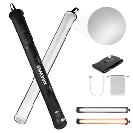 NEEWER NEEWER Basic 21W Handheld LED Tube Light 35.5"/90cm, Bi Color Portable Inflatable TPU Video Lighting, 2700-6500K 1300Lux 12 Effects CRI95 2500mAh Battery, for Studio Photography Video Recording, GC21B