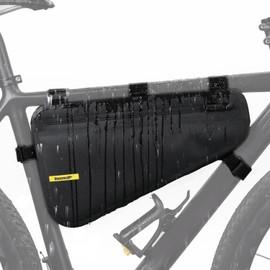 Rhinowalk Bolsa para Cuadro de Bicicleta Bolsa Triangular de Bicicleta Impermeable Bolsa Bajo Tubo Superior Paquete de Almacenamiento Frontal para Ciclismo de Carretera y Montaña, Negro