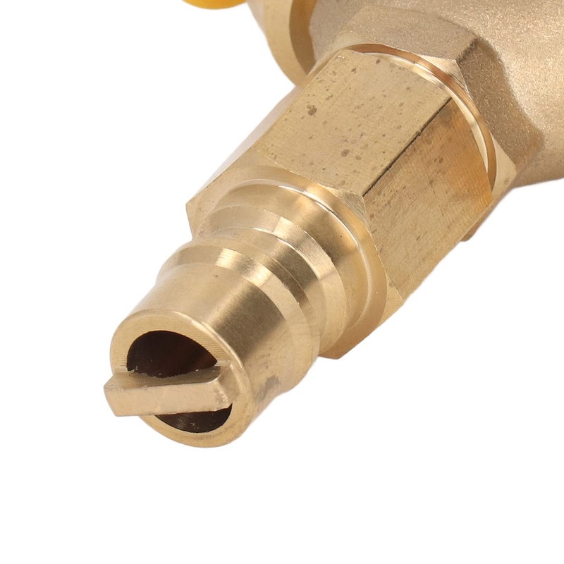 3/8 Inch Gas Y Splitter, Brass 2 Way Quick Connect