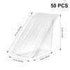 Cabilock 50pcs Transparent Sandwich Boxes Small Sandwich Wedge Box Sandwich