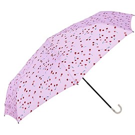 Moonbat ESTA Folding Umbrella, Cherry Umbrella, Simple, Stylish, Cute, Ladies' Gift (Can be Used in Rain or Shine, UV Protection, Resistant to Breaking Even in Strong Winds), Lavender, Rib Length: