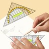 Neoreser Set of 4 Set Squares, Flexible Geo Circle Template,