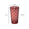 IMPULSE! Monceau Ruby Red highball Drinking Glasses, Set of 4