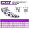 Swpeet 160Pcs Aluminum Alloy Flat Head Rivet Nut Kit, Including