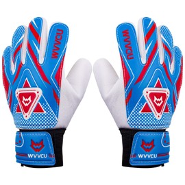 WVVOU Goalkeeper Gloves Children and Teenagers, Football Goalkeeper Gloves, Football Gloves, Double Protection, Portability, Super Hold