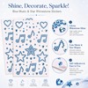 Blue Face Gems Stickers Face Jewels with Star Heart Music