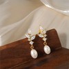 Pearl Earrings for Women Trendy,14K Gold Plated Prom Earrings Dainty