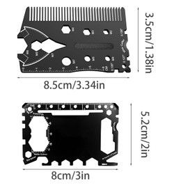 (2 Pack) 46 in 1 Multitool Wallet Card Tool and Creative Gadgets Suit Style 18 in 1 Multi Tool, Mens Gifts for Dad, Birthday Gifts for Him, Christmas Gifts for Him,Valentines Day,Secret Santa Gifts