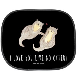 Mr. & Mrs. Panda Car Sun Shade Otter Hands Holding - Gift, Sea Otter, Ottle, Sun Protection Car Window, Sun Protection Car Side Window