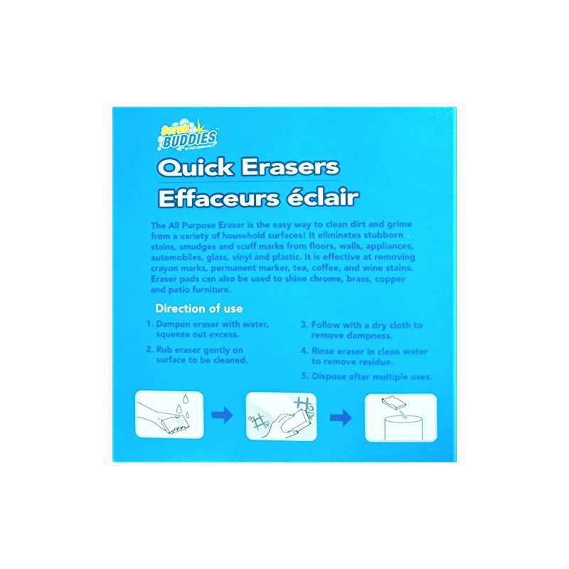 Scrub Buddies Quick Erasers - 2 Pack - White Vinyl