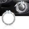 3leavtrees Car Engine Start Button Cover - Blue Love Butterfly