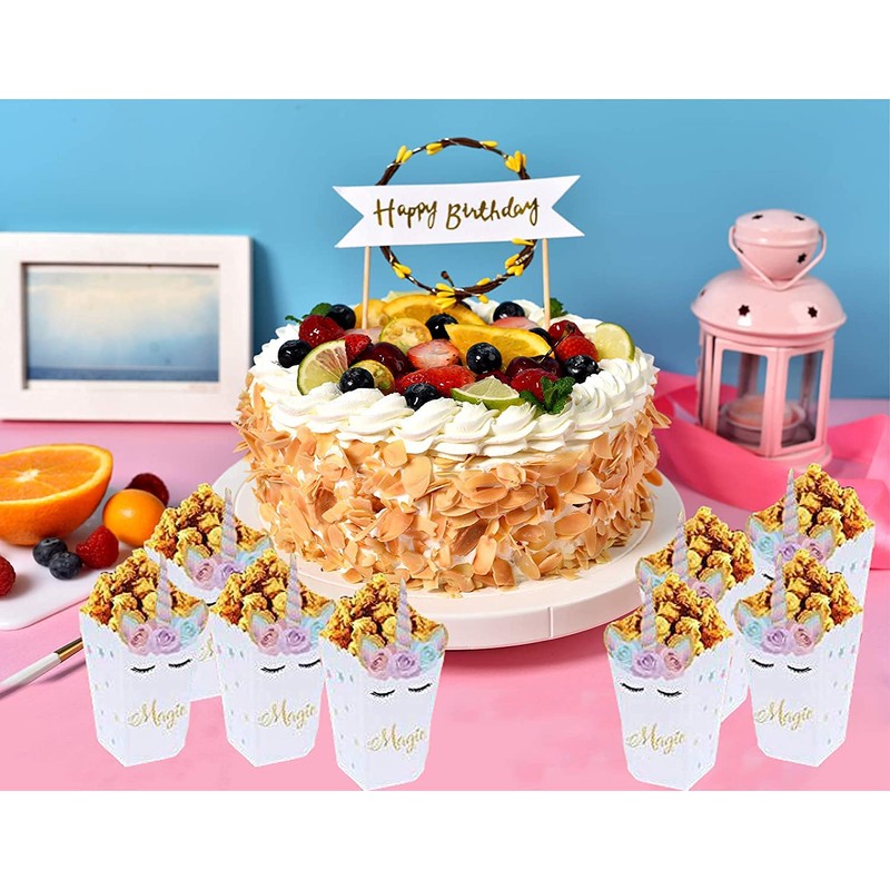 Popcorn Boxes Popcorn Bag Cardboard Candy Container for Birthdays, Film