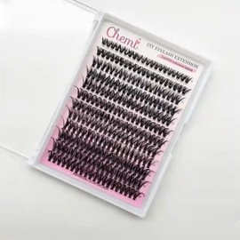 Chemi Indiviual Lash Clusters, 280Pcs False Eyelashes Soft Waterproof Natural Lash Cluster DIY Eyelash Extension Individual Lashes D Curl 8-16mm Mixed Tray Lash Clusters Extensions