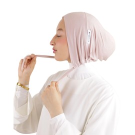 Hijab Hijab zum Binden aus Baumwolle, Hijab-Stirnband für muslimische Frauen, SH-8, Powder Pink, One size