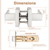 Probrico 2 Pack Satin Nickel Square Door Lever Door Lock