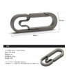 KOYOKOMA Oval Carabiner, Titanium Alloy, Small, Mini Type, Key Holder,