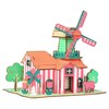 BestPysanky Windmill Model Kit - Wooden Laser-Cut 3D Puzzle (82