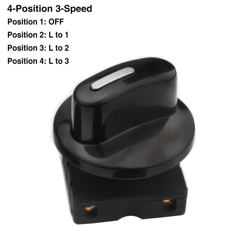 RUNCCI-YUN 4 Set 4-Position 3-Speed Fan Selector Rotary Switch Governor