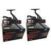 2 x CKR30 Black Fishing Reels Loaded with 6LB Line