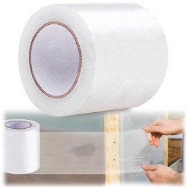 6 Mil Greenhouse Plastic Sheeting Tape,4" x108' Greenhouse Repair Tape, Waterproof and UV Resistant Plastic Sheeting Tapes for Greenhouse,Strong Weatherproof Polyethylene Film Tape (4" x108')