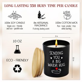 GAUDORA Thinking of You Gifts for Women, Men - Get Well Soon, Christmas, Valentines Day, Birthday Gifts, Encouragement Gifts for Friends, Inspirational Gifts - Vanilla Lavender Scented Candles 10oz