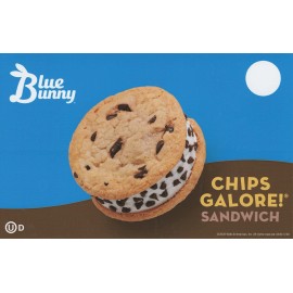 Blue Bunny Chips Galore! Sandwich Ice Cream Truck Sticker 8"x 5"