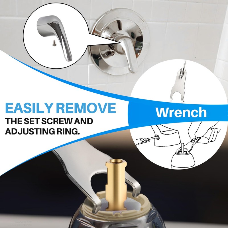 Avenuebool Acrylic Single Handle Trim Set, Complete Faucet Repair Kit