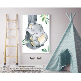 LALELU-Prints Pictures Children's Room Poster Baby Room Decoration Girls Boys Children's Picture Set Children's Room Pictures (Dungle Colourful)